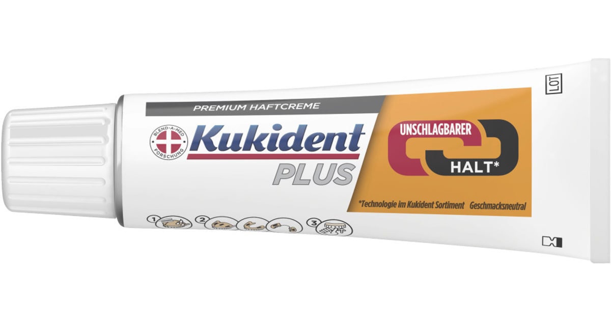 Kukident Premium Haftcreme Plus unschlagbarer Halt