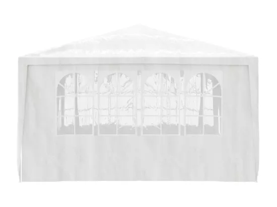 Tente de réception avec parois latérales 4x4 m Blanc 90 g/m²