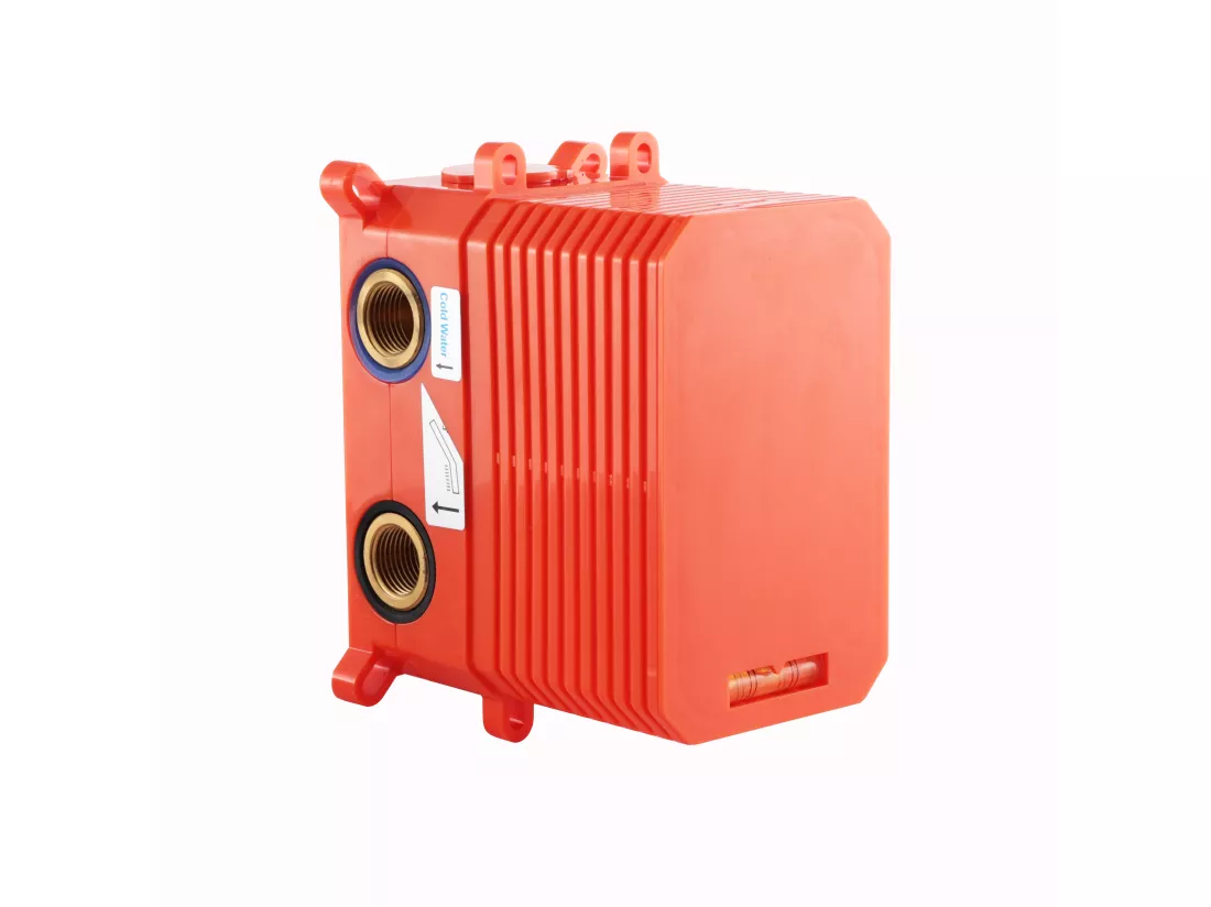 Ensemble de douche encastrable avec mitigeur thermostatique - Couleur nickel brossé - TIMAVO