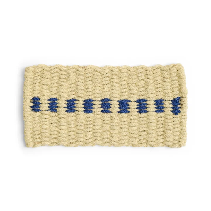 HAY - Coco Fussmatte, dot, weiss / blau