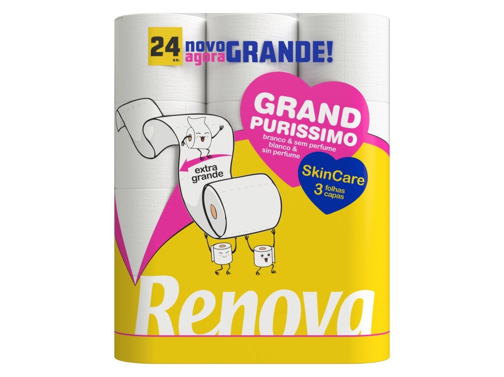 PAPEL HIGIÉNICO RENOVA GRAND PURISSIMO 24R