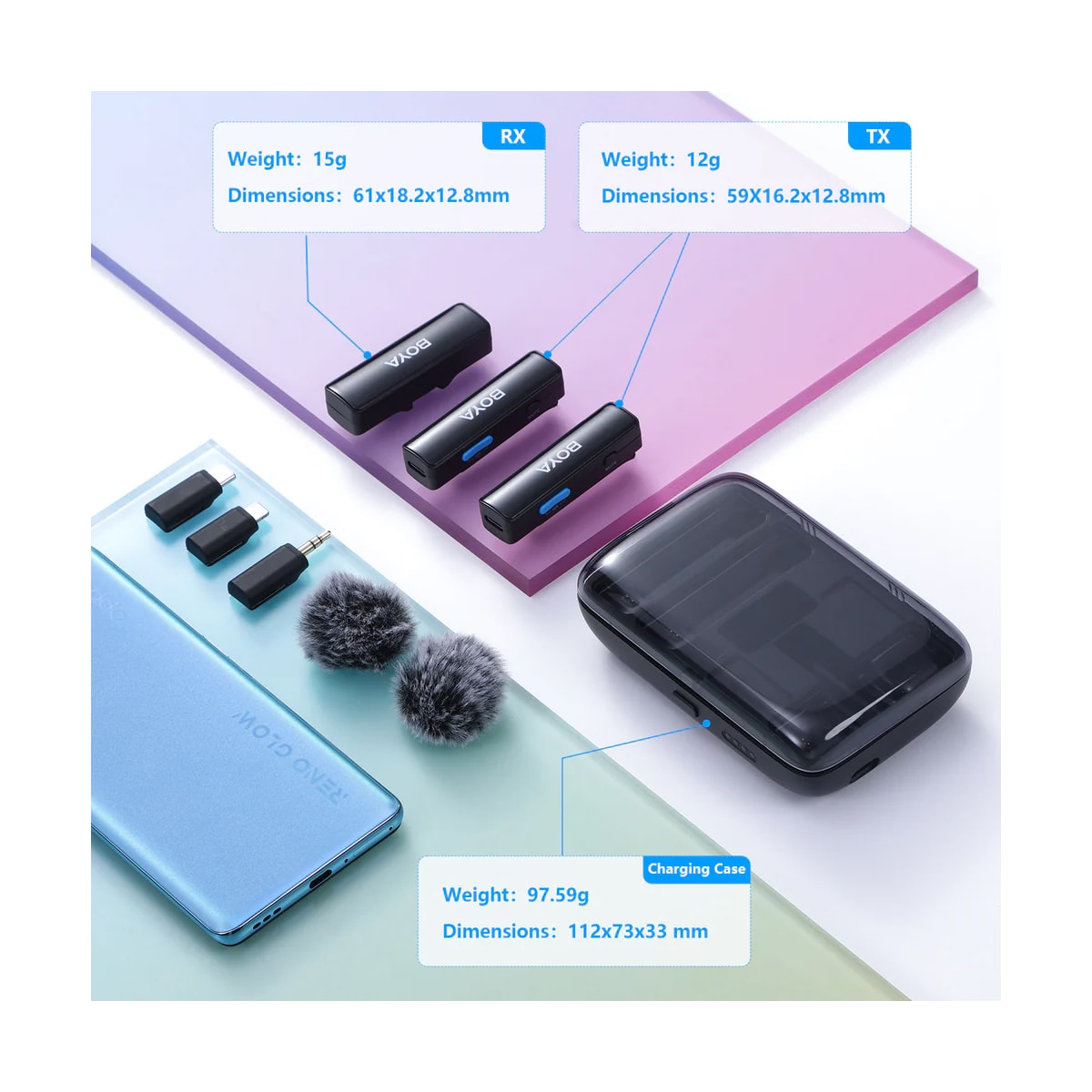 Boya trådløs mikrofon x2 system BOYALINK
