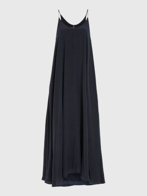 Vestido de seda com estampa de bolinhas