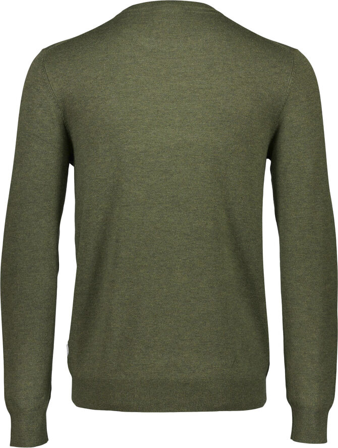 Lindbergh Mélange round neck knit Army mel