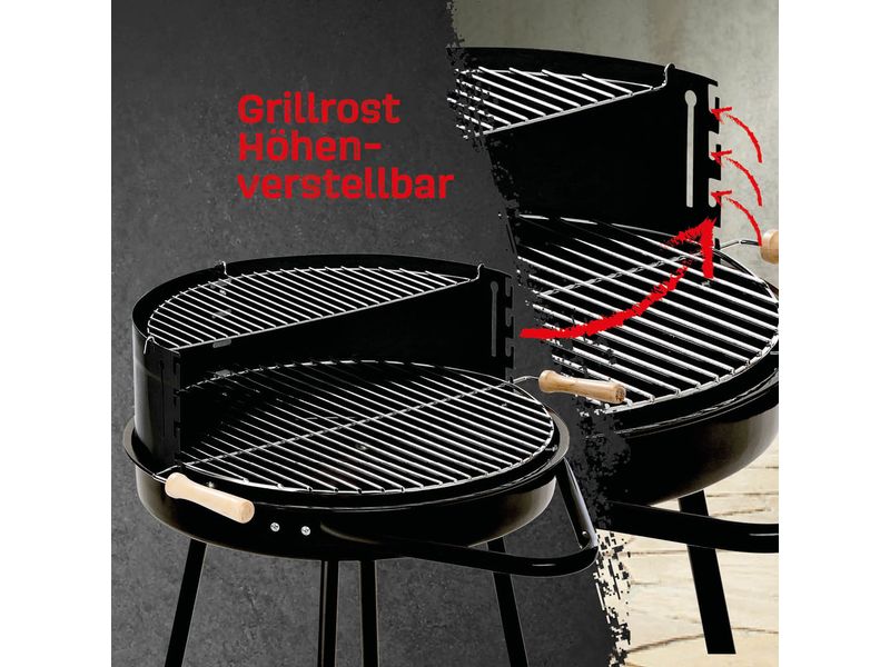 Landmann Holzkohlegrill - 66.5 cm - Schwarz Rundgrill