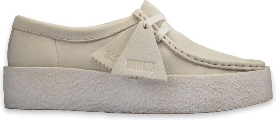 Clarks Witte Wallabee Cup Moccasin Lifestyle Schoen White Dames