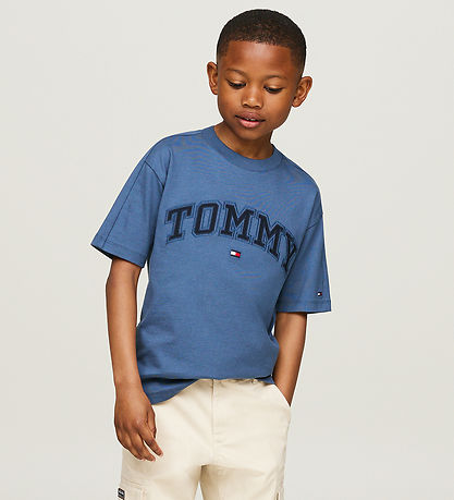Tommy Hilfiger T-shirt - Varsity Embroidery - Aegean Sea