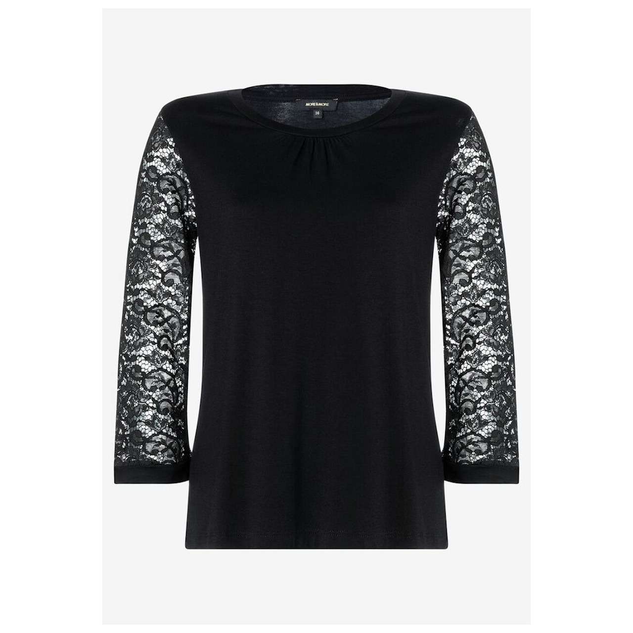 More & More Shirt with Lace Sleeves, 3/4 S