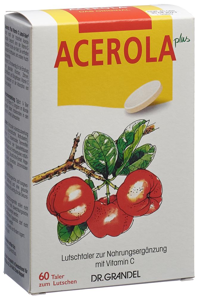 DR GRANDEL Acerola Plus Lutschtaler Lutschtabl Vitamin C 60 Stk