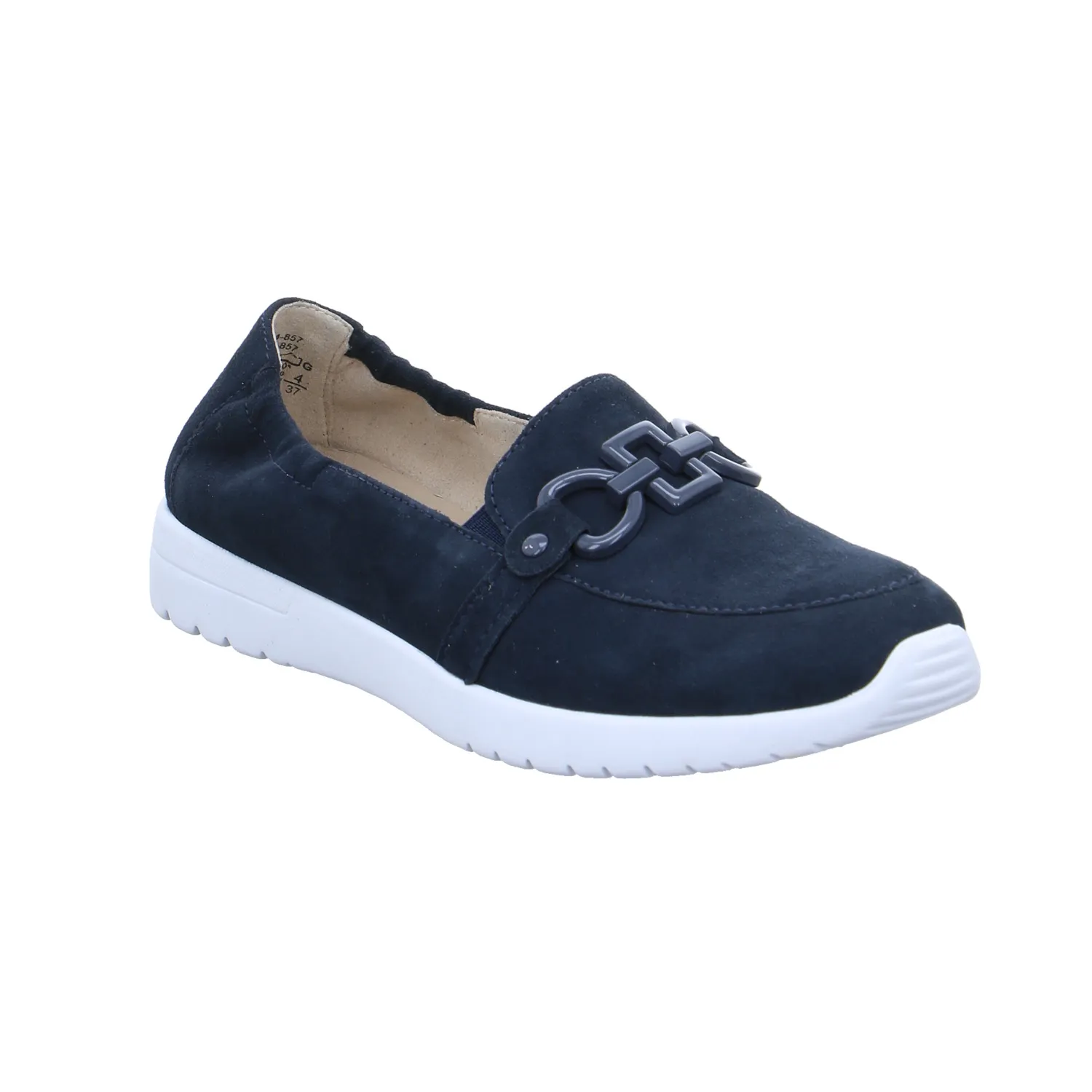 CAPRICE Comfort-Slipper Blau Leder  mit Wechselfussbett
