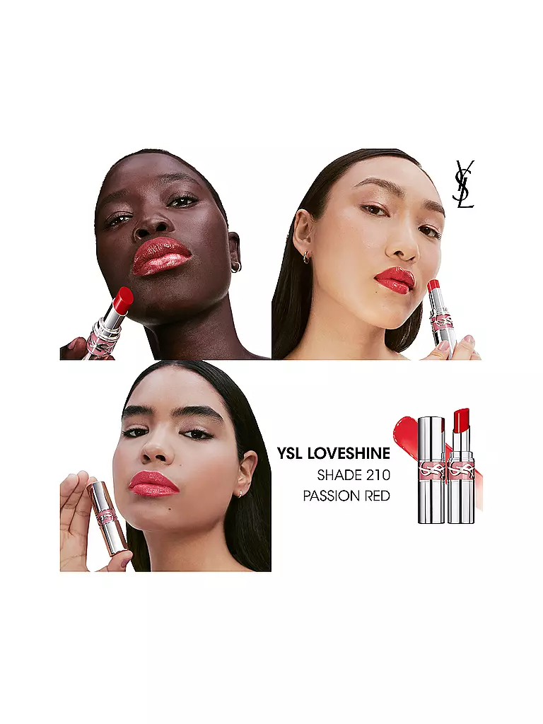 YVES SAINT LAURENT Loveshine Lippenstift (210 Passion Red) koralle