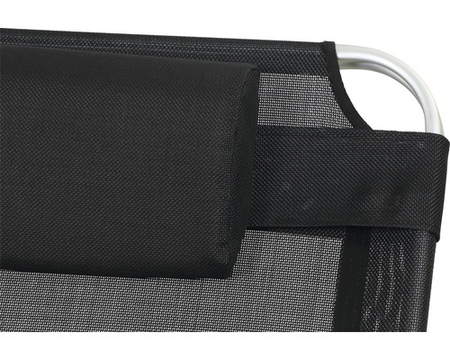 Siena Garden Sole opvouwbare ligstoel, zwarte textielstof