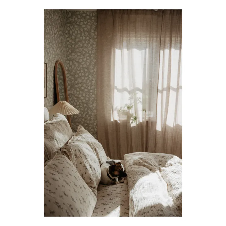 garbo&friends Drap-housse Bluebell en mousseline de coton | Crème