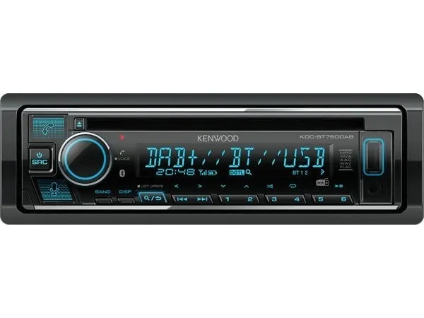 Kenwood KDC-BT760DAB, Sort, 1 DIN, 50 W, 4.0 kanaler, 50 W, CD-R, CD-RW