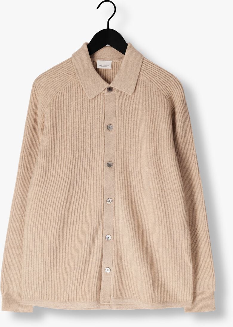 beige profuomo vest overshirt full button