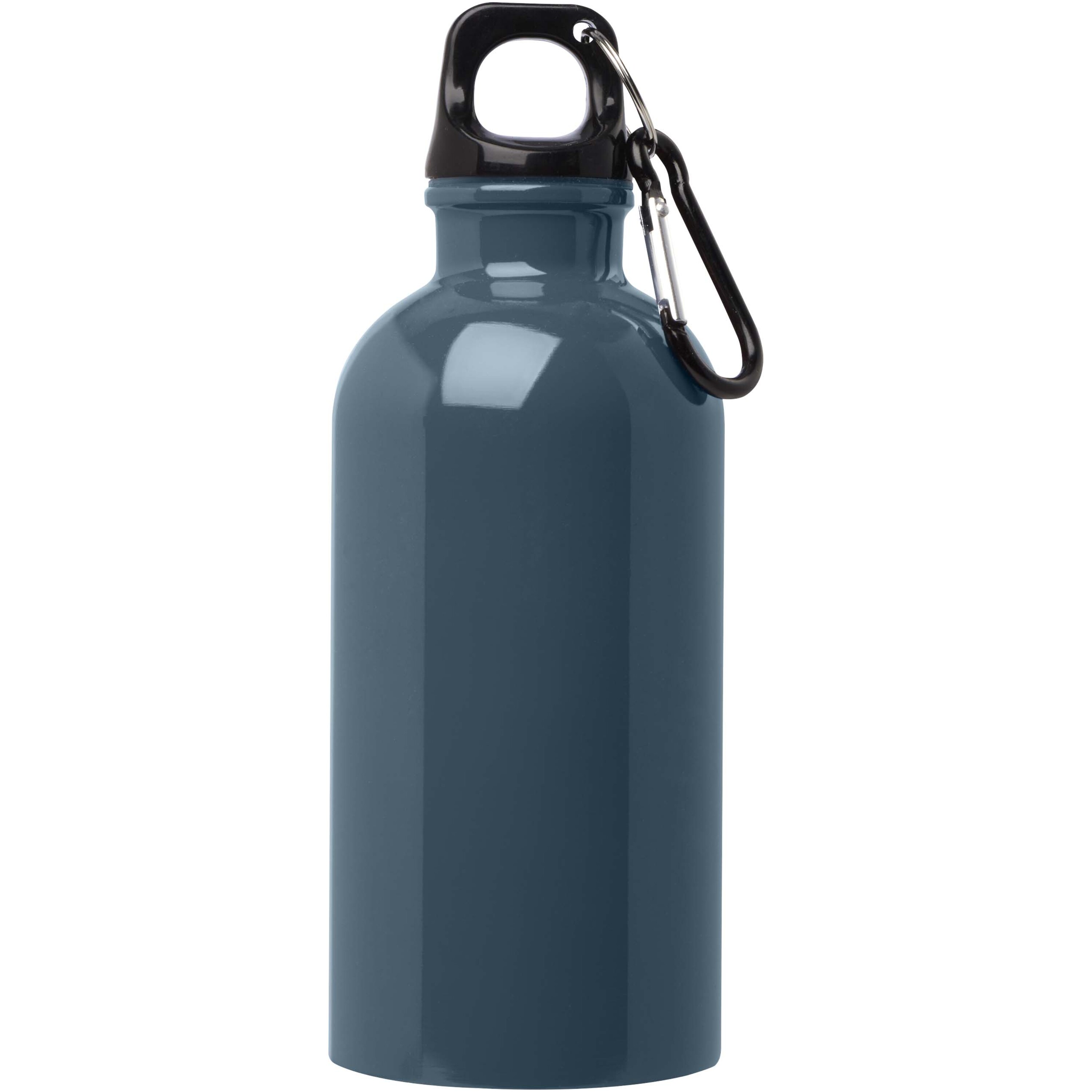 PF Concept 100860 - Bouteille d'eau Oregon de 400 ml simple paroi en acier recyclé certifié RCS avec mousqueton