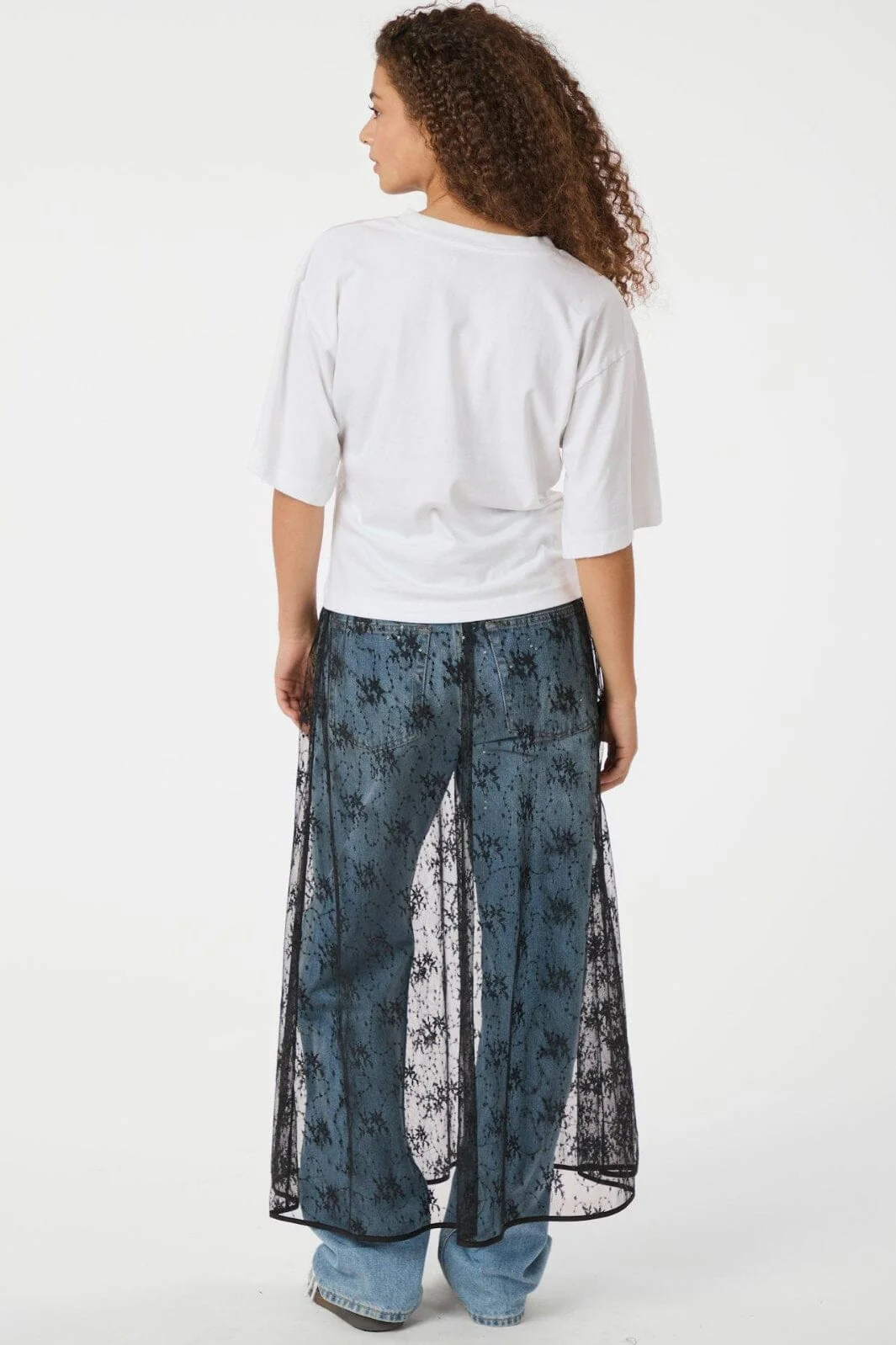 Neo Noir Loreta Lace Sequins Skirt 164611