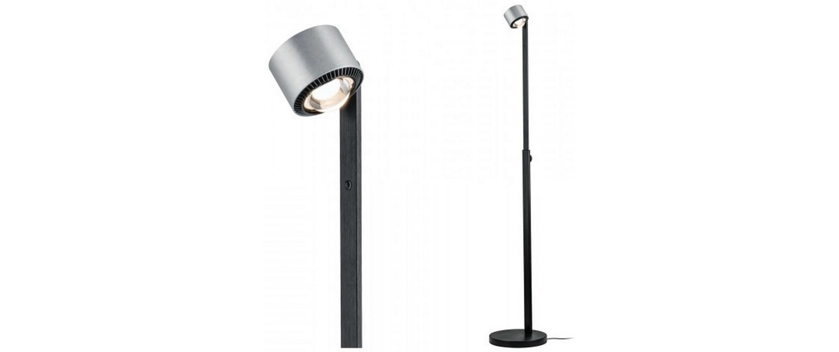 Stehleuchte LED Aldan<br>Höhenverstellbare Stehleuchte aus gebürstetem Aluminium