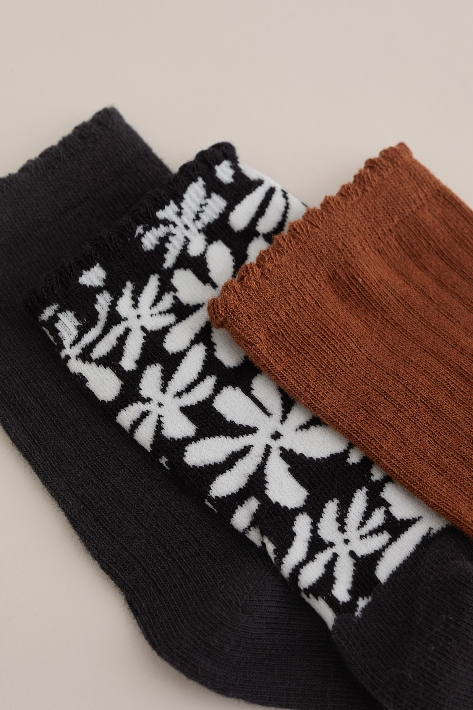 Meisjes sokken met dessin, 3-pack WE Fashion Zwart
