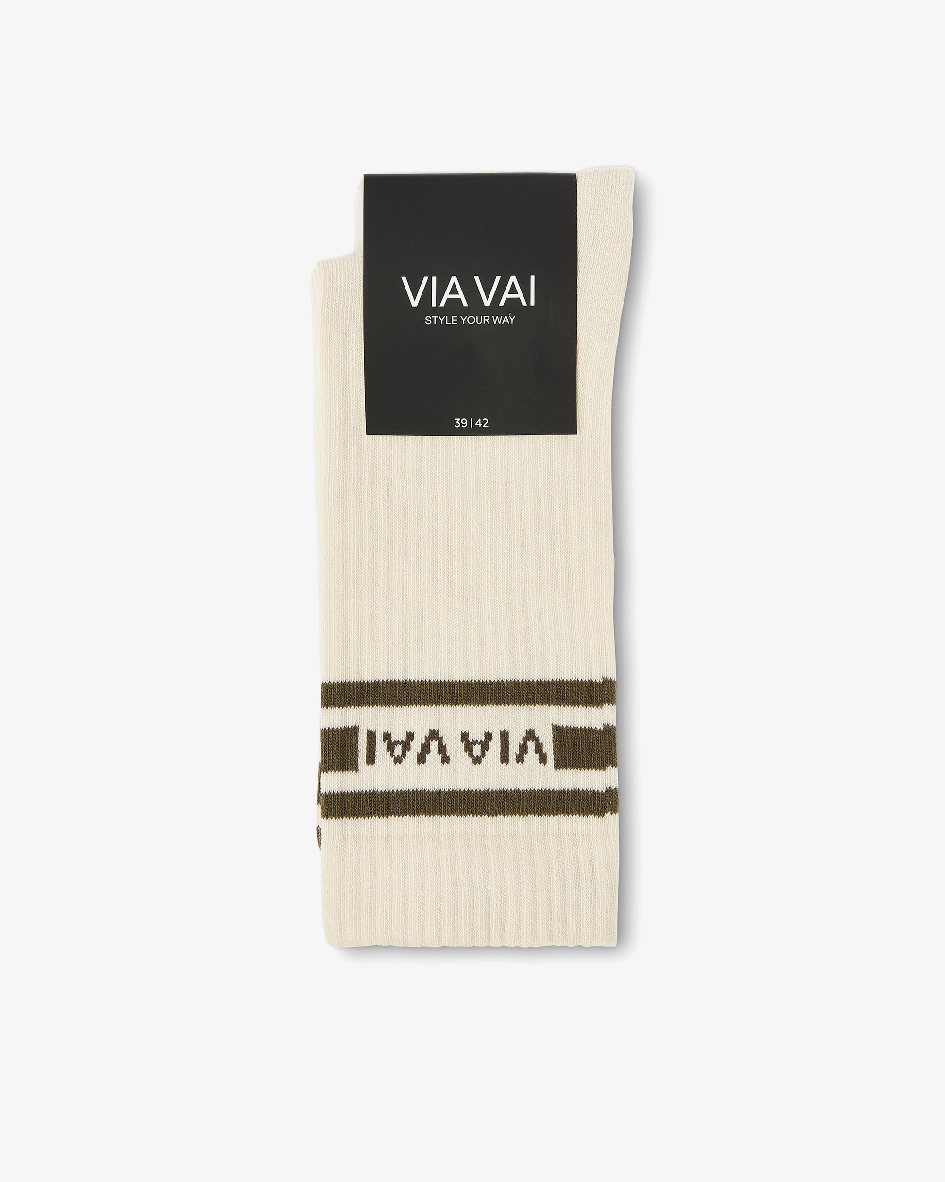 VIA VAI beige sokken James Otis