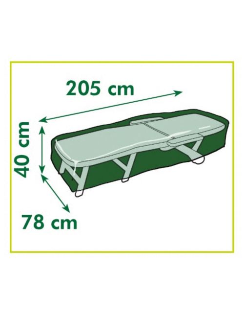 Nature Beschermhoes Voor Ligbed - Tuinmeubelen - 40x205x78 cm Grijs