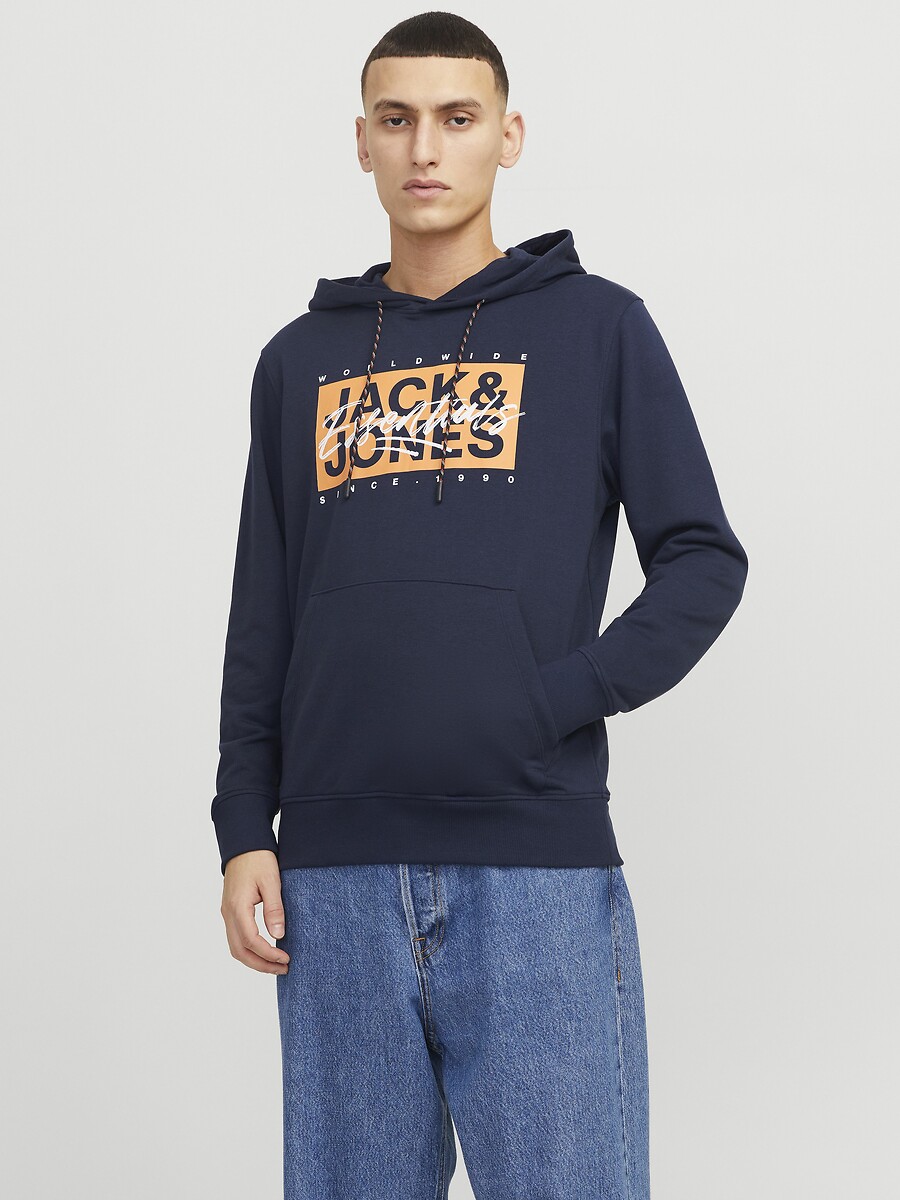 JACK & JONES<br>Moletom com capuz e logotipo
