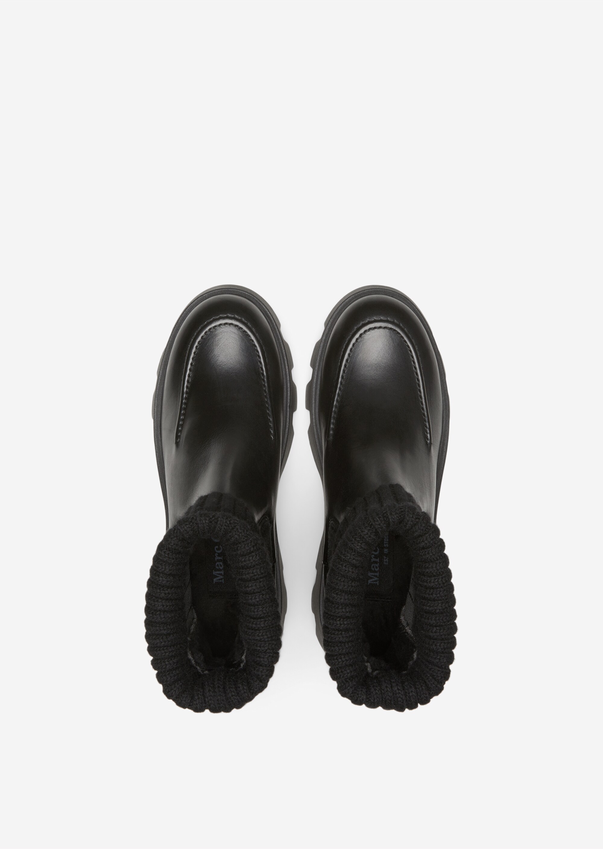 Chelsea-Boot mit Strickumschlag