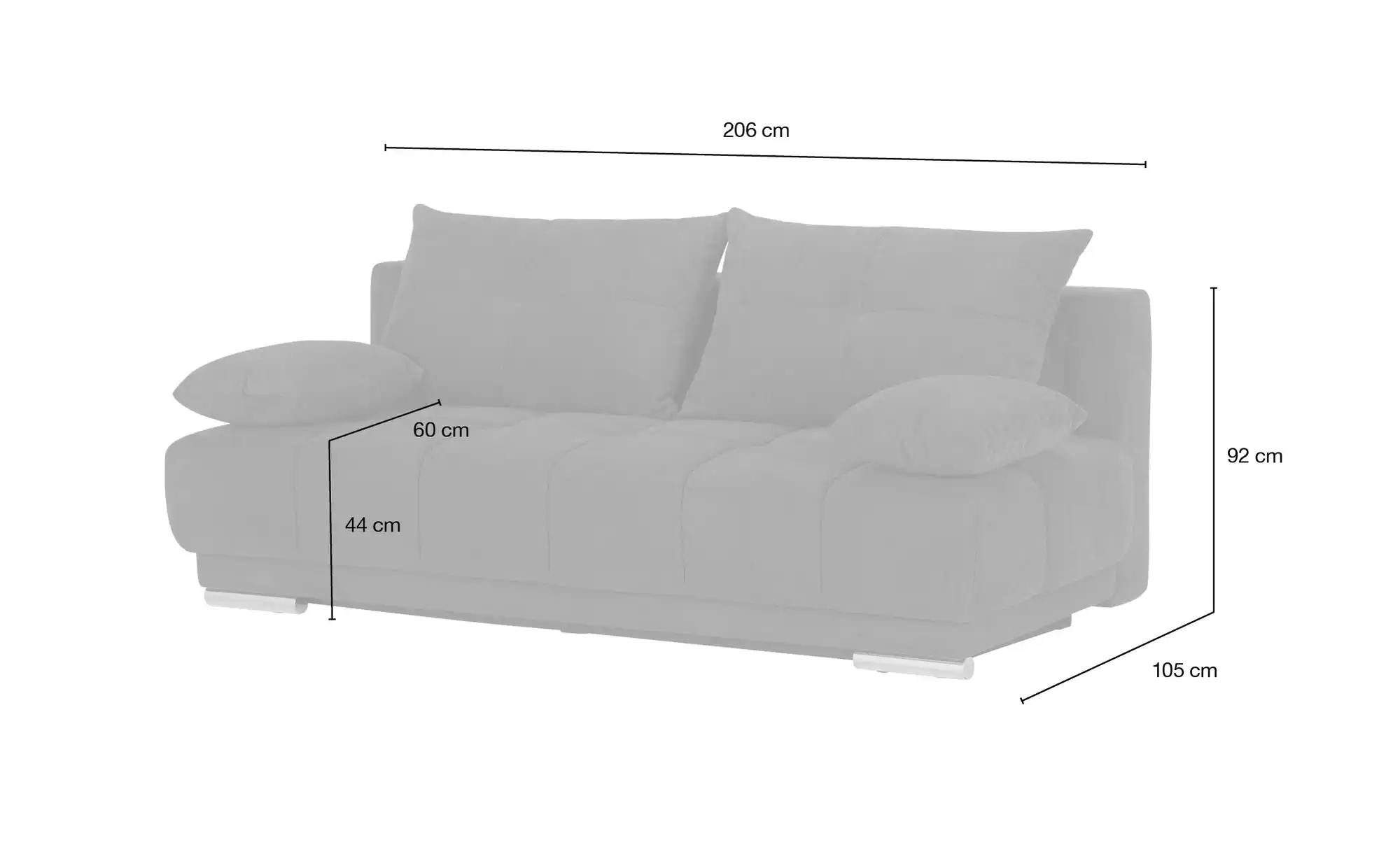 bobb Einzelsofa mit Schlaffunktion Isalie de Luxe
