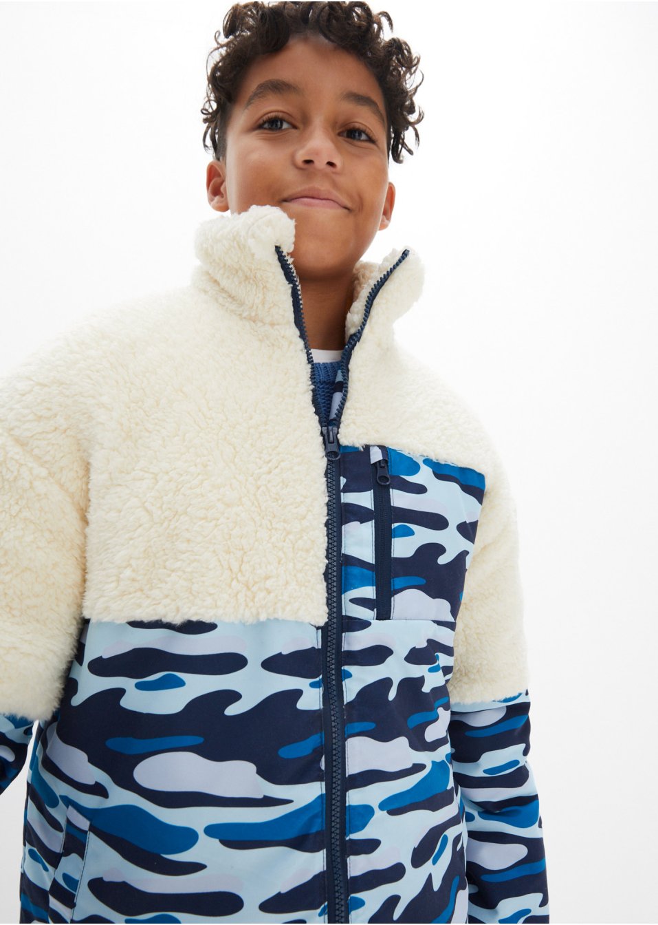 Veste garçon avec maille peluche