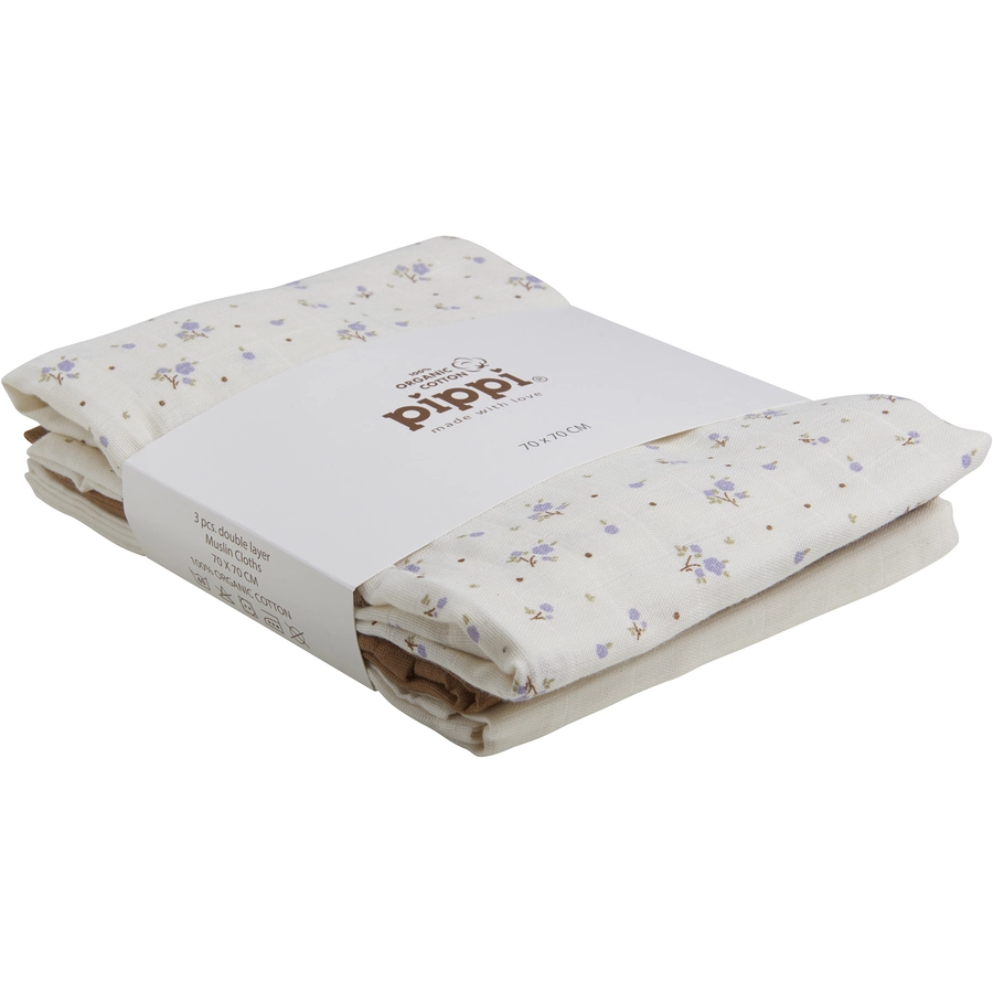 pippi Muslin Tücher 3er Pack Lavender