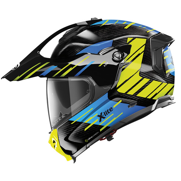 X-lite - Casque X-552 Ultra Carbon Waypoint N-Com Noir / Bleu / Jaune