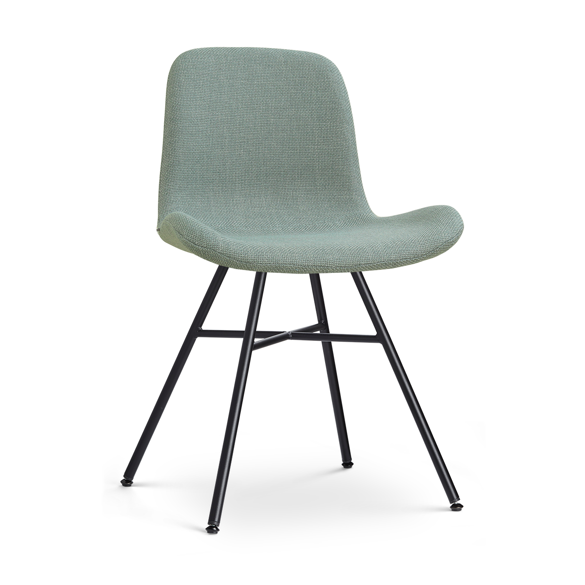 Eetkamerstoel Noa-Fé zwart onderstel saliegroen