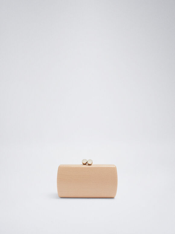 Clutch de festa com estampa animal - Rosa