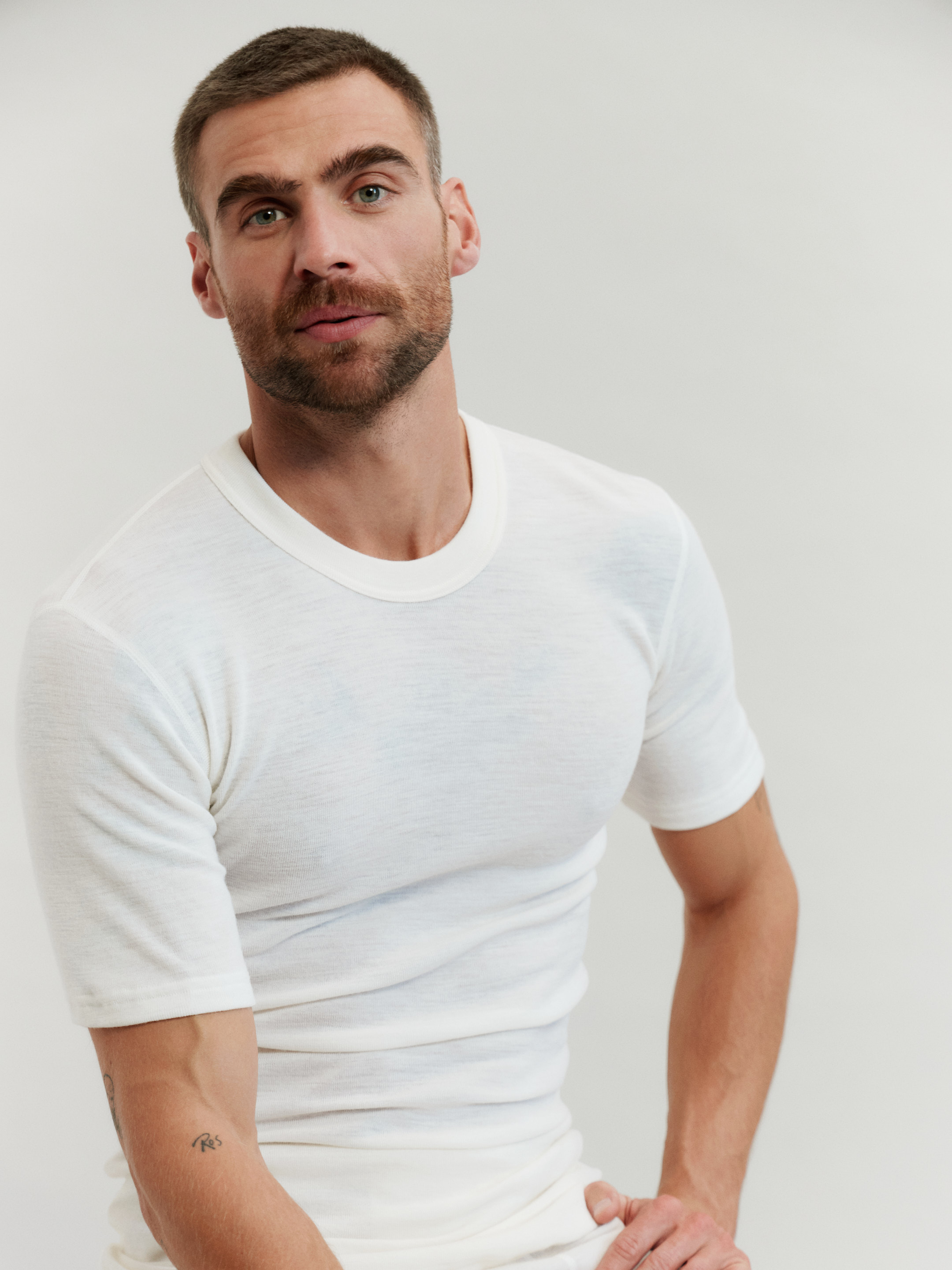 T-shirt van merinowol voor heren
