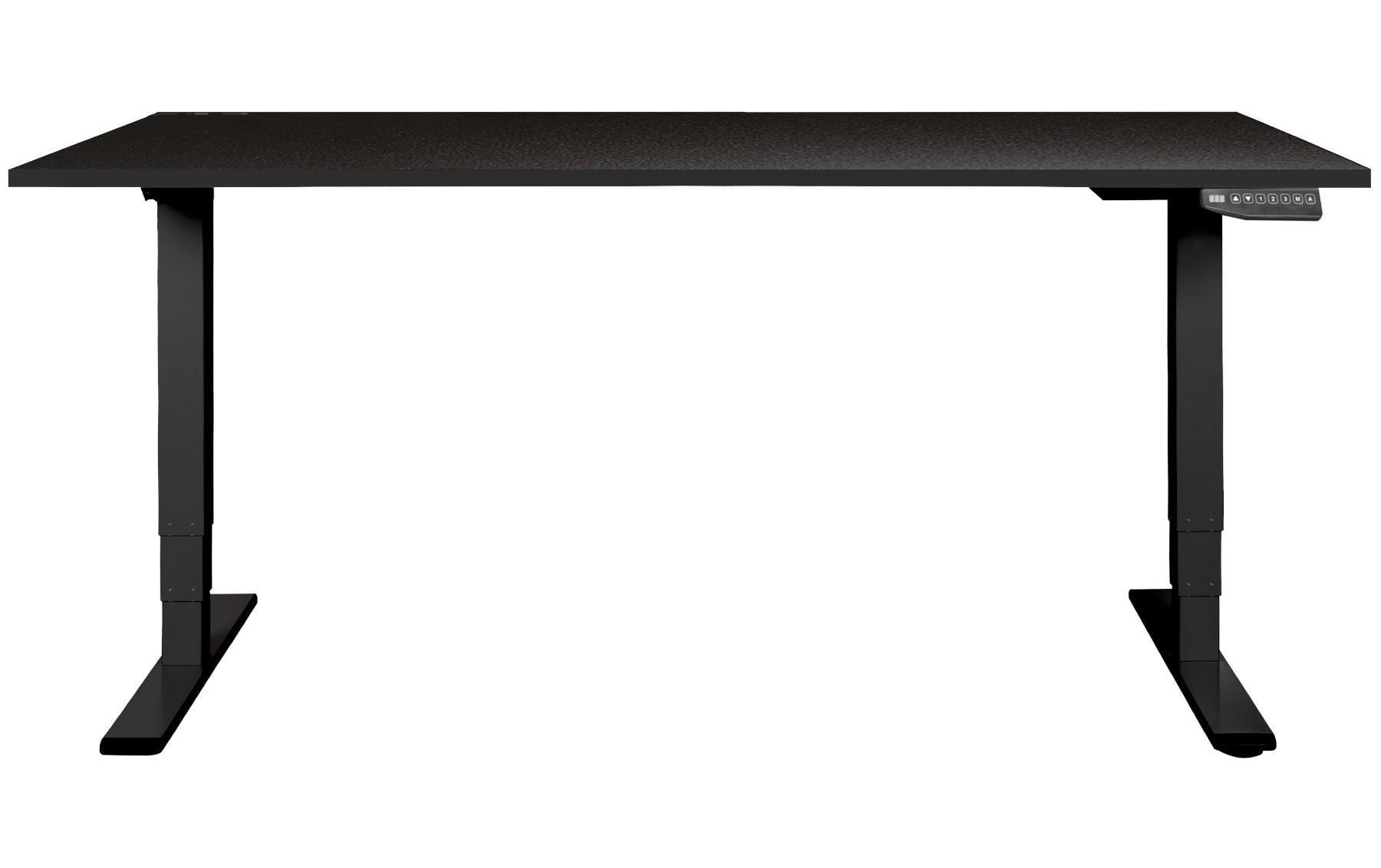 Stehtisch 1.6 x 0.8 m, Schwarz<br>Elektrisch höhenverstellbarer Tisch