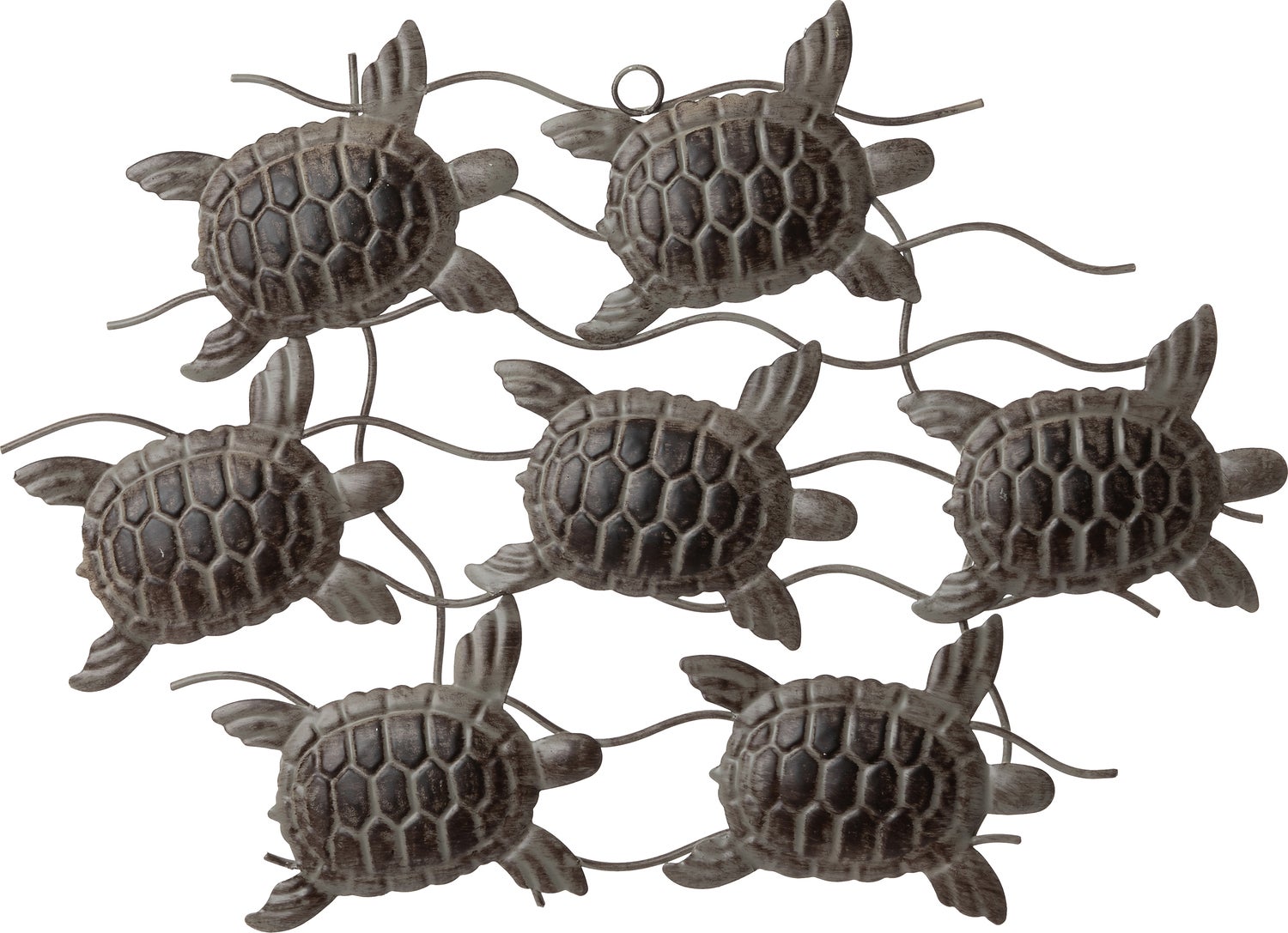 Intratuin tuinwanddecoratie schildpadden Sina bruin 35 x 1 x 25 cm