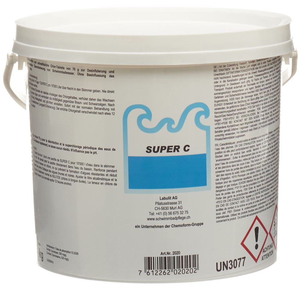 SUPER C Chlorschocktabletten<br>38 Stück, Tablette, 70g