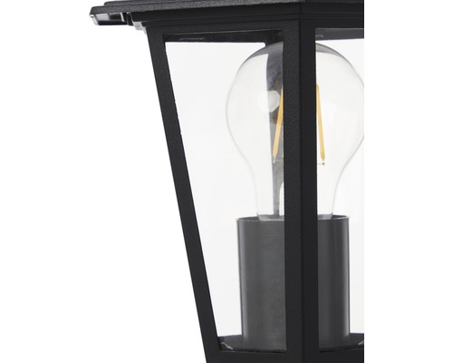 Buiten sokkellamp, 1-lichts, H 36,3 cm, Carleen, zwart