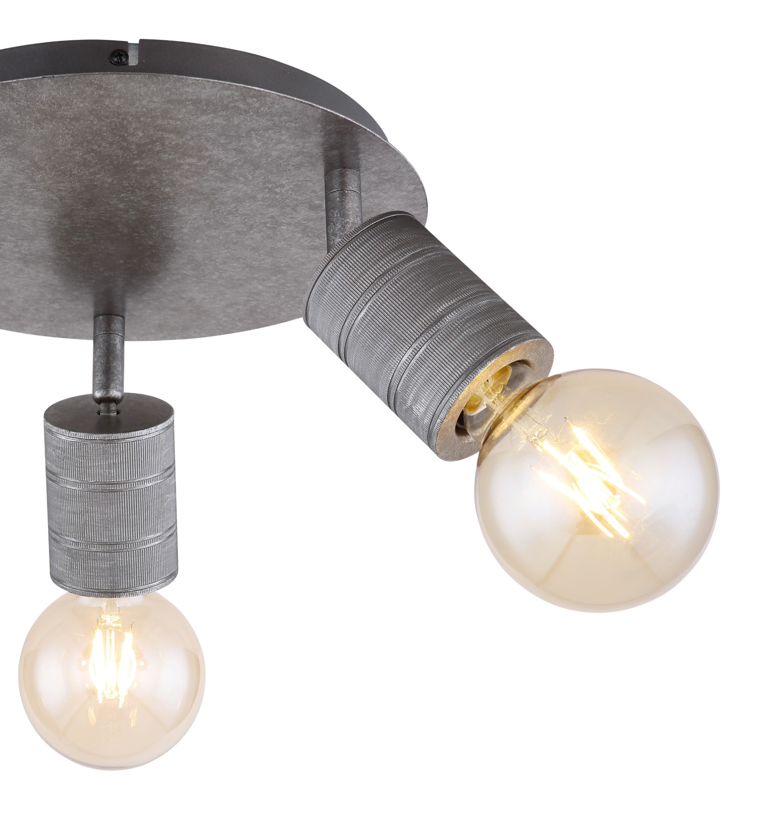 Deckenstrahler - silber - gerillt - 3-flammig