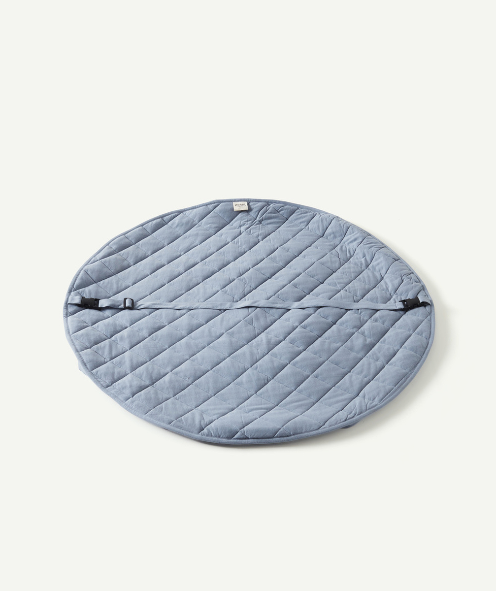 PLAY&GOTAPIS D'ÉVEIL BLEU EN COTON BIO BÉBÉ