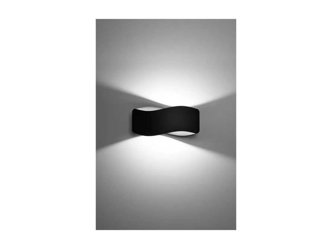 Sollux Lighting Tila Applique murale Up & Down, noire, 30 cm