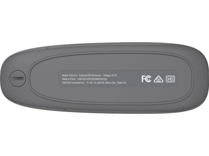 ASUS Externes Gehäuse COBBLE Grau M.2 USB-C 3.1 SSD-Gehäuse bis zu 10 Gbps Übertragung