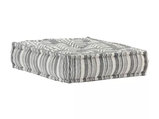 Pouf modulaire Gris rayé Tissu