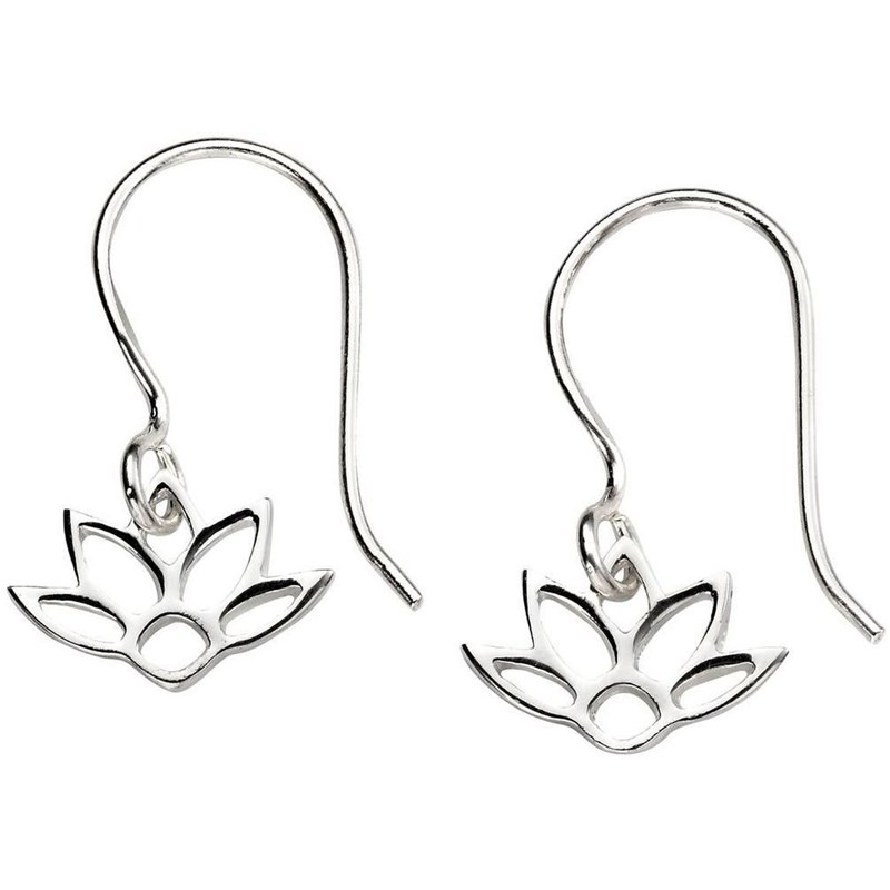 Boucle d'oreille fleur de lotus en argent 925/1000