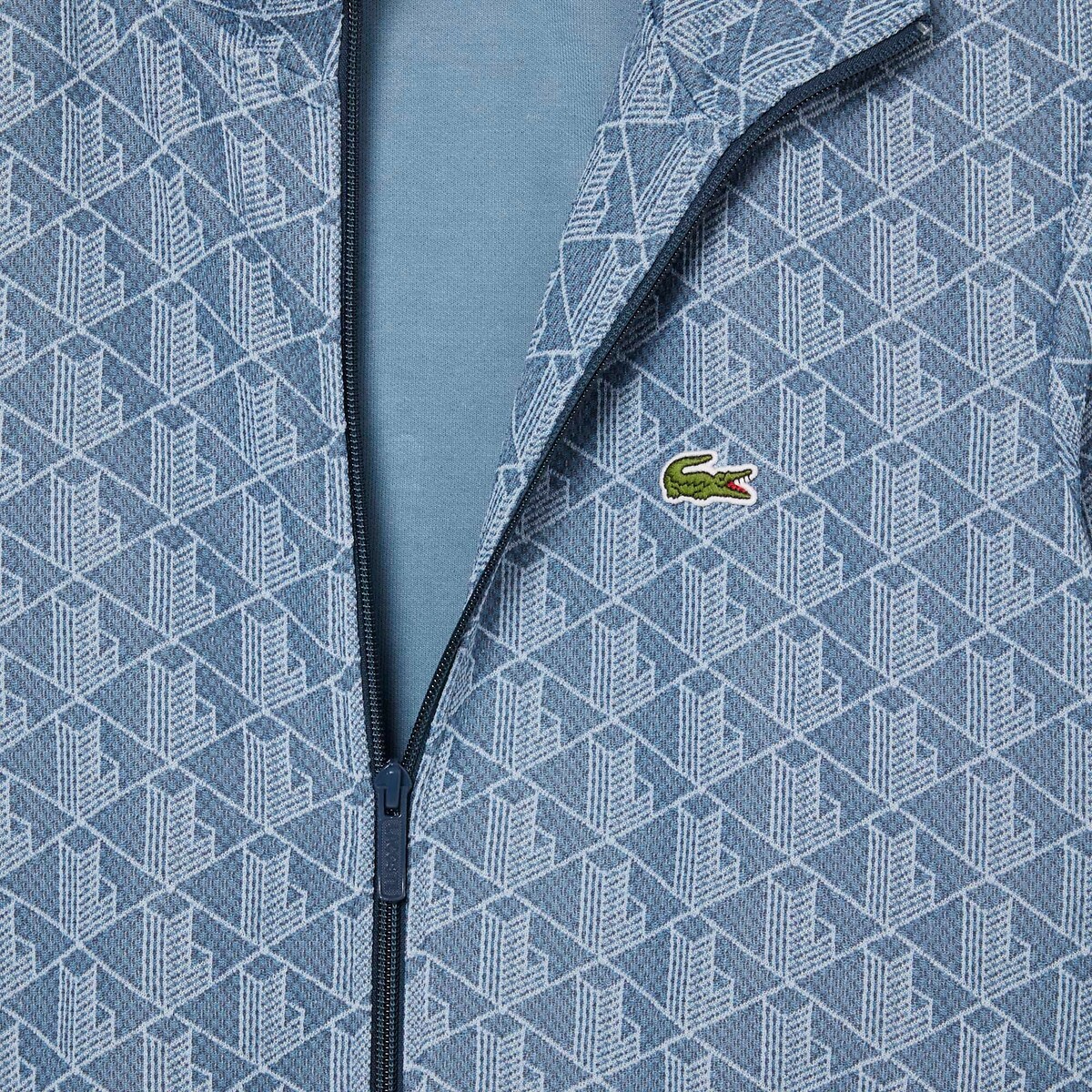 Suéter LACOSTE com zíper e gola alta