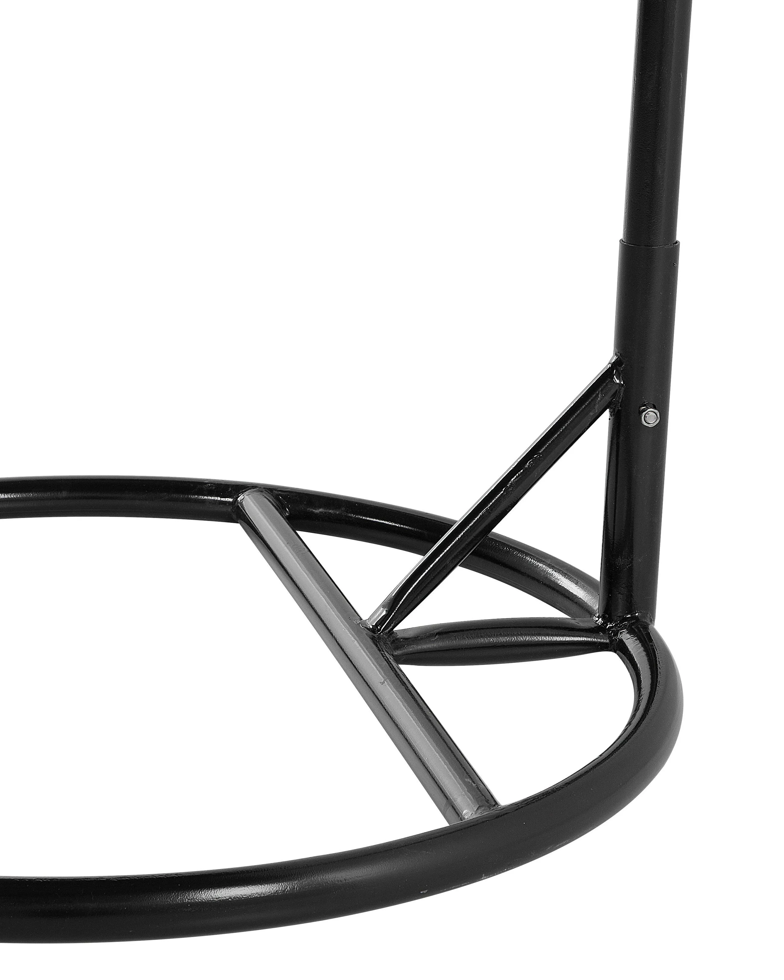 Hangstoel met standaard ALATRI PE rotan Zwart