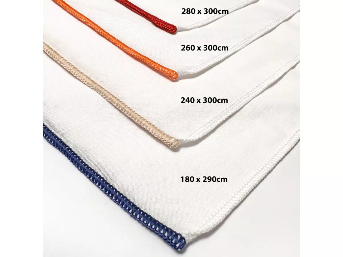 Drap plat en polycoton 240x300 cm PERCALE blanc, par Soleil d'ocre