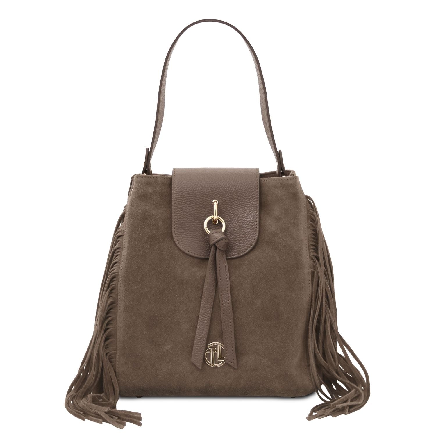 TL142512 – Nomade – Suede leren fringe Schoudertas