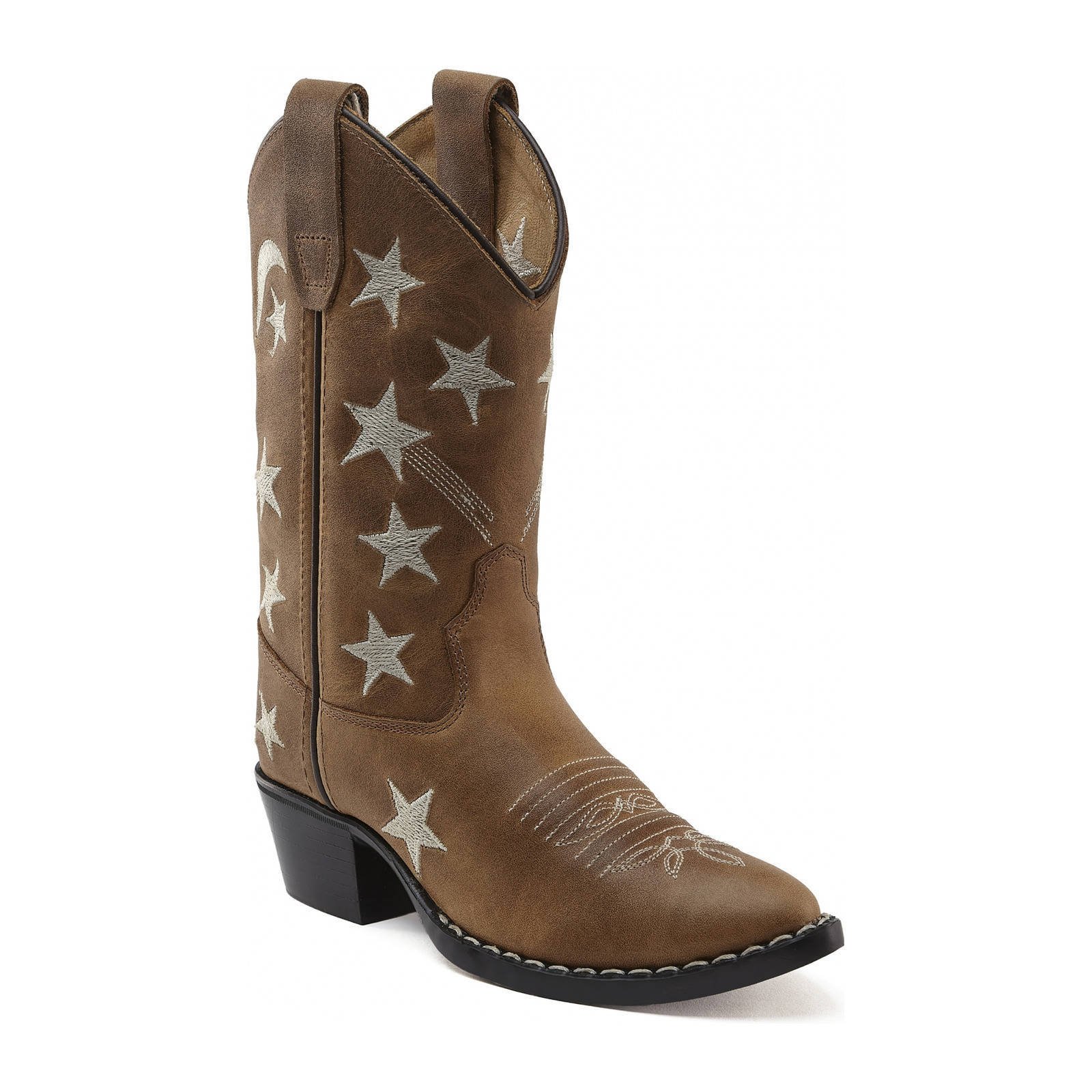 Bootstock leren cowboylaarzen bruin