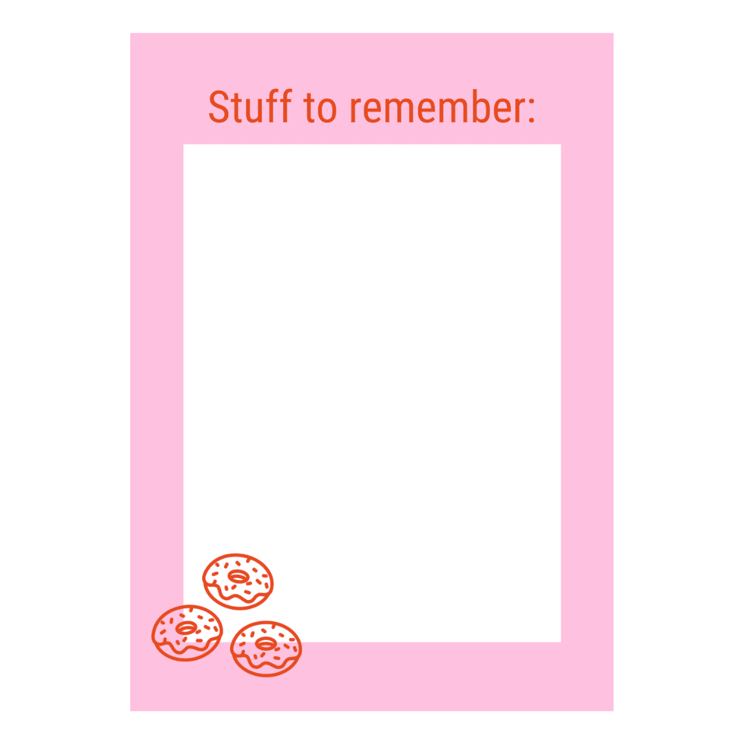 Notitieblok Stuff to remember